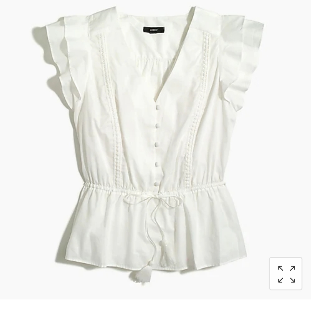 J CREW Flutter sleeve top